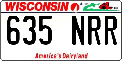WI license plate 635NRR