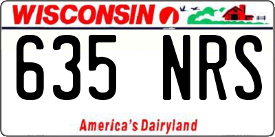 WI license plate 635NRS