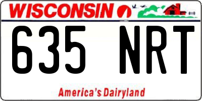 WI license plate 635NRT