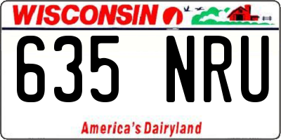 WI license plate 635NRU