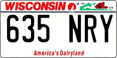 WI license plate 635NRY