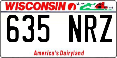 WI license plate 635NRZ