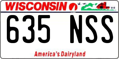 WI license plate 635NSS