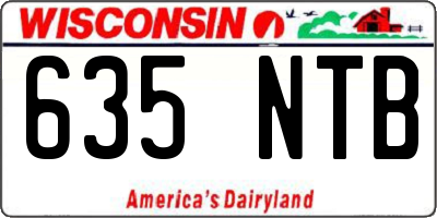 WI license plate 635NTB