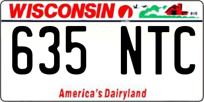 WI license plate 635NTC