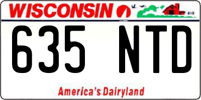 WI license plate 635NTD