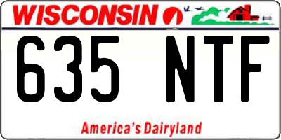 WI license plate 635NTF
