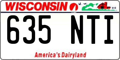 WI license plate 635NTI
