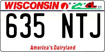 WI license plate 635NTJ