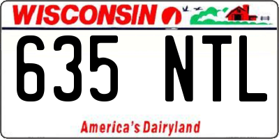 WI license plate 635NTL