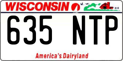 WI license plate 635NTP