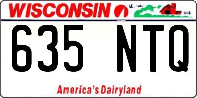 WI license plate 635NTQ