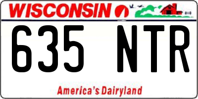 WI license plate 635NTR