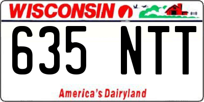 WI license plate 635NTT