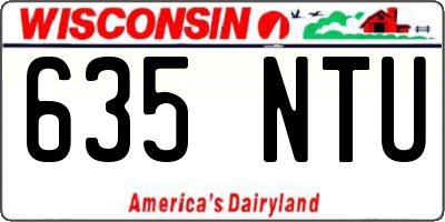 WI license plate 635NTU