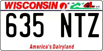 WI license plate 635NTZ