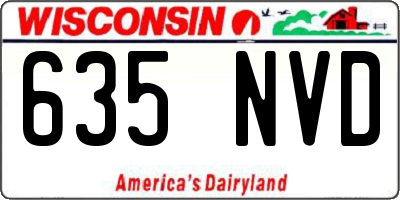 WI license plate 635NVD