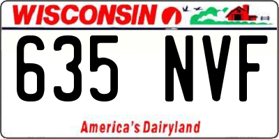 WI license plate 635NVF