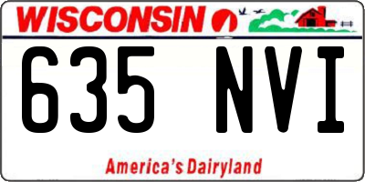 WI license plate 635NVI