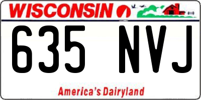 WI license plate 635NVJ