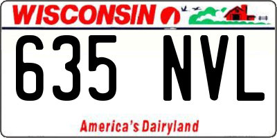 WI license plate 635NVL