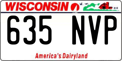 WI license plate 635NVP