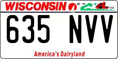 WI license plate 635NVV