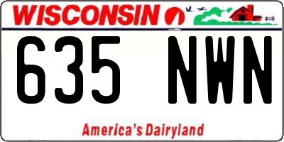 WI license plate 635NWN