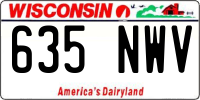 WI license plate 635NWV