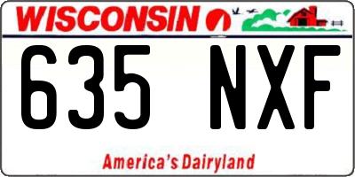 WI license plate 635NXF