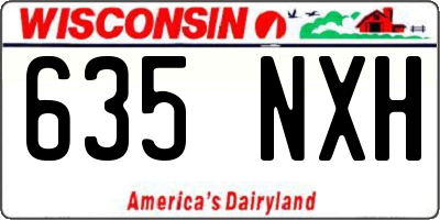 WI license plate 635NXH