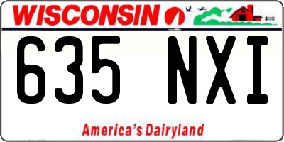 WI license plate 635NXI