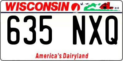 WI license plate 635NXQ