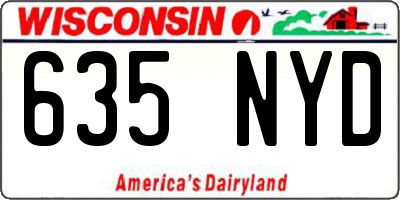 WI license plate 635NYD