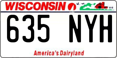 WI license plate 635NYH