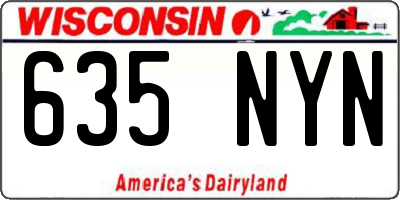 WI license plate 635NYN