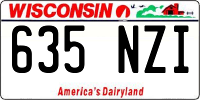 WI license plate 635NZI