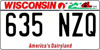 WI license plate 635NZQ