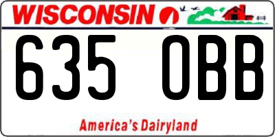 WI license plate 635OBB
