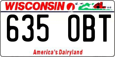 WI license plate 635OBT