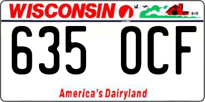 WI license plate 635OCF