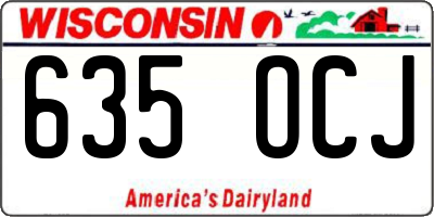 WI license plate 635OCJ