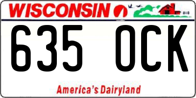WI license plate 635OCK