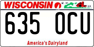 WI license plate 635OCU