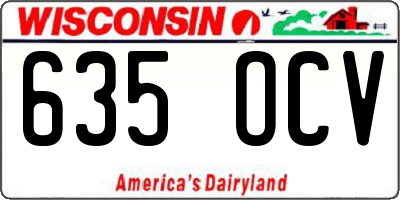 WI license plate 635OCV