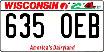 WI license plate 635OEB
