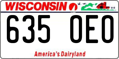 WI license plate 635OEO