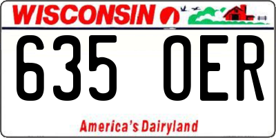 WI license plate 635OER