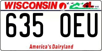 WI license plate 635OEU