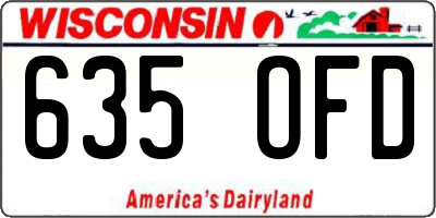 WI license plate 635OFD